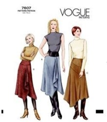 7607 VOGUE CONTOUR YOKE SHAPED BIAS SKIRT PATTERN 6-10; new